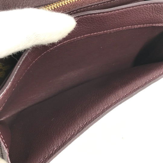 LOUIS VUITTON Long Wallet Purse M60414 Monogram canvas Brown x Gold Metal Bifold Wallet Portefeuille Elyses mens Used Authentic