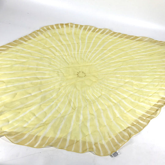 HERMES scarf silk yellow triangle Triangle Women Used Authentic