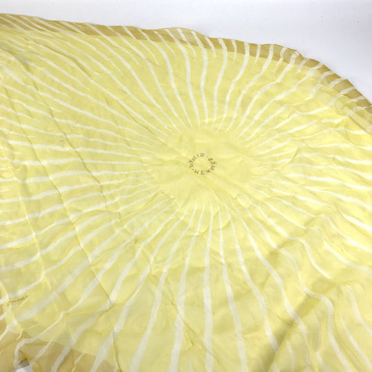 HERMES scarf silk yellow triangle Triangle Women Used Authentic