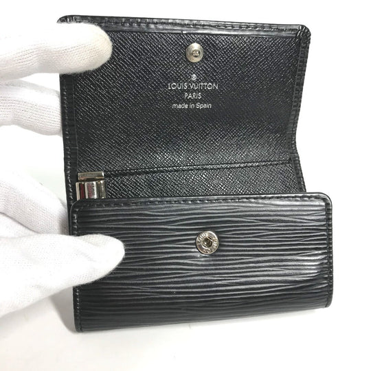 LOUIS VUITTON Key case Key holder  M63812 Epi Leather black Epi 6-key case Key holder Multicles6 mens Used Authentic
