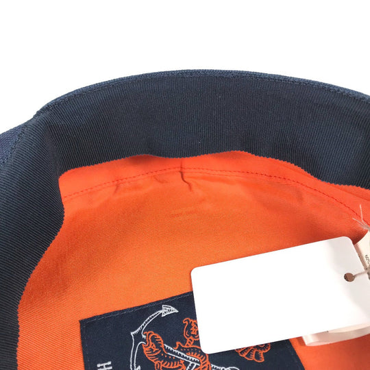 HERMES Casquette cotton Navy Kabul Serie Button Newsboy 57 Women 57 Used Authentic