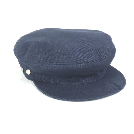 HERMES Casquette cotton Navy Kabul Serie Button Newsboy 57 Women 57 Used Authentic