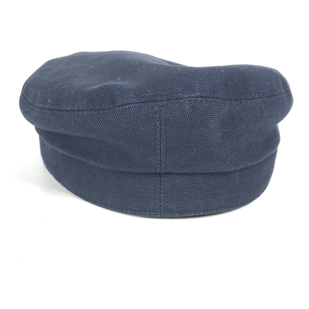 HERMES Casquette cotton Navy Kabul Serie Button Newsboy 57 Women 57 Used Authentic