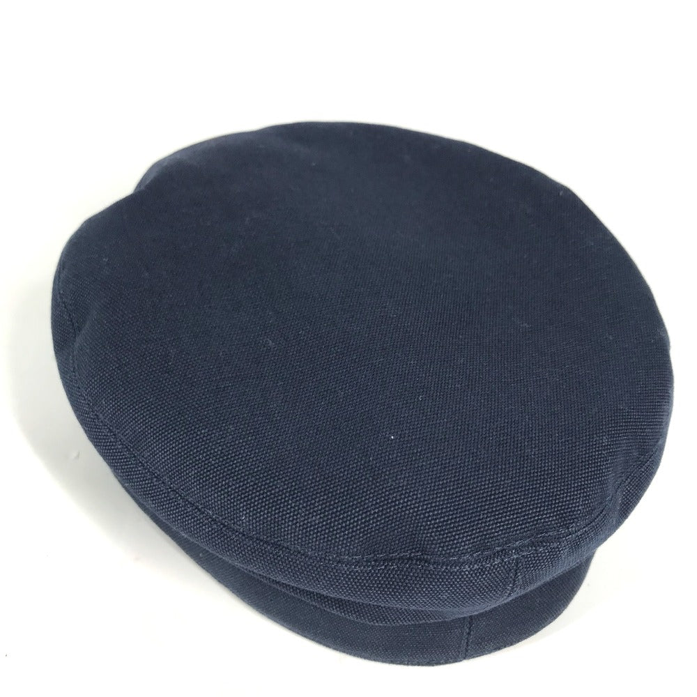 HERMES Casquette cotton Navy Kabul Serie Button Newsboy 57 Women 57 Used Authentic