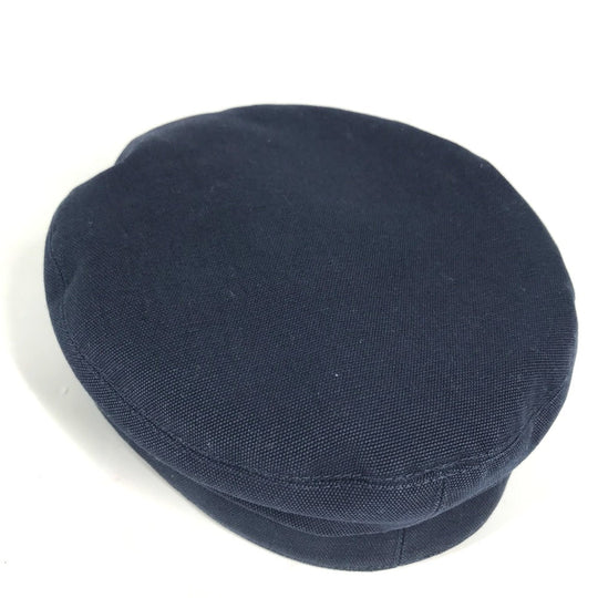HERMES Casquette cotton Navy Kabul Serie Button Newsboy 57 Women 57 Used Authentic