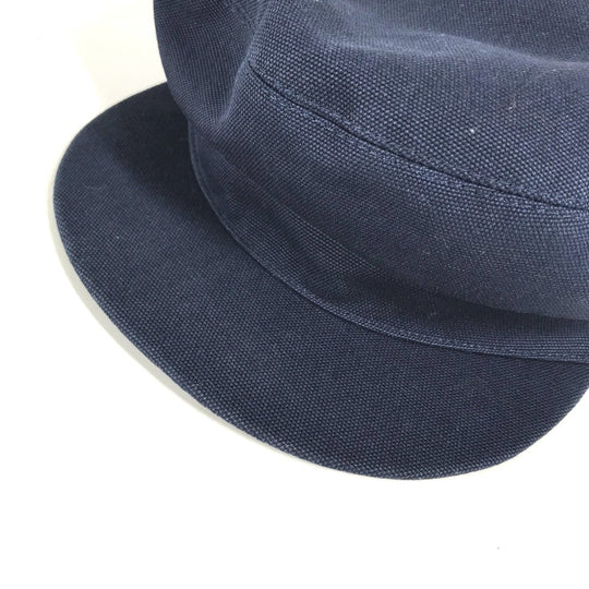 HERMES Casquette cotton Navy Kabul Serie Button Newsboy 57 Women 57 Used Authentic