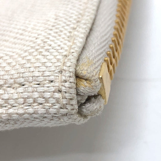 BOTTEGAVENETA Clutch bag canvas beige Pouch, business bag logo Women(Unisex) Used Authentic