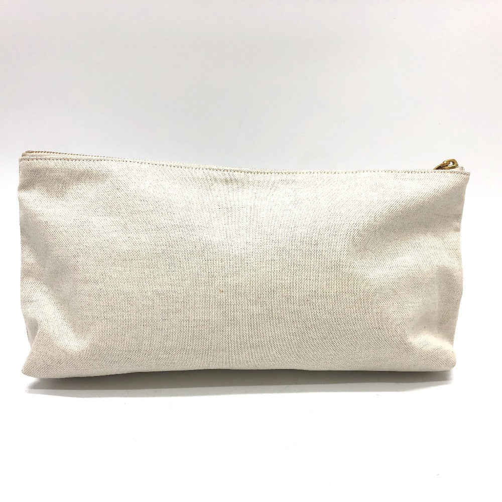 BOTTEGAVENETA Clutch bag canvas beige Pouch, business bag logo Women(Unisex) Used Authentic