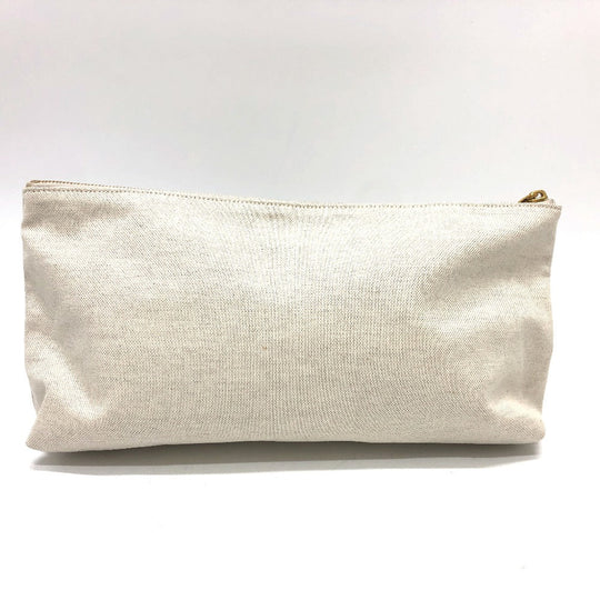 BOTTEGAVENETA Clutch bag canvas beige Pouch, business bag logo Women(Unisex) Used Authentic