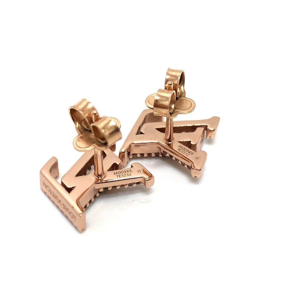 LOUIS VUITTON Pierce M00986 Gold Plated gold LV Iconic Pierce Women Used Authentic