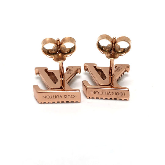 LOUIS VUITTON Pierce M00986 Gold Plated gold LV Iconic Pierce Women Used Authentic