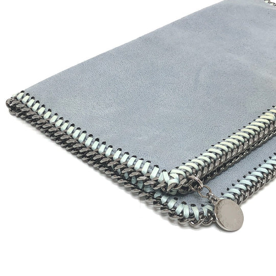 Stella McCartney Clutch bag fabric blue Bifold Wallet Women Used Authentic