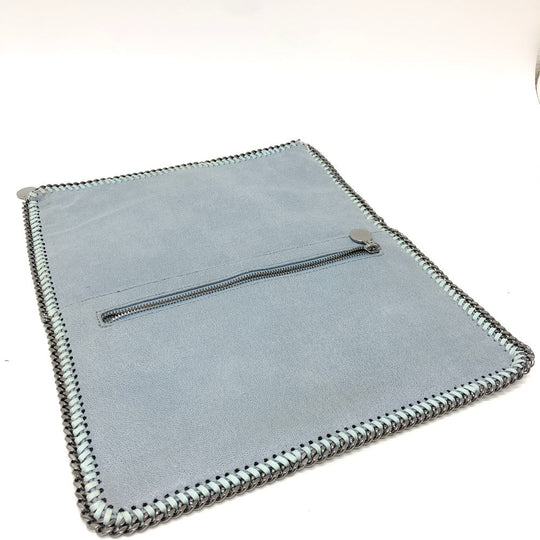 Stella McCartney Clutch bag fabric blue Bifold Wallet Women Used Authentic