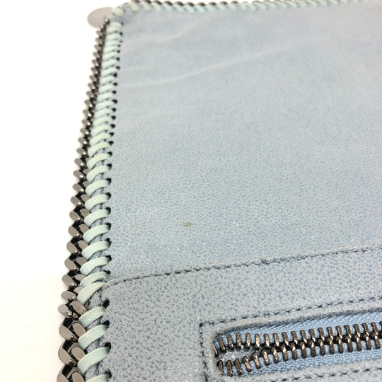 Stella McCartney Clutch bag fabric blue Bifold Wallet Women Used Authentic