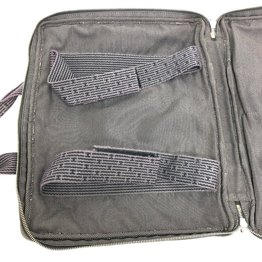 HERMES Business bag canvas gray 2WAY Shoulder Bag Her Line mens Used Authentic