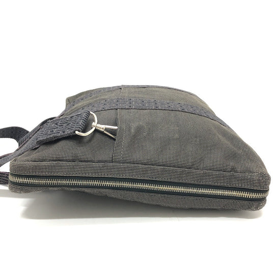 HERMES Business bag canvas gray 2WAY Shoulder Bag Her Line mens Used Authentic
