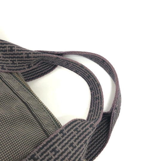 HERMES Business bag canvas gray 2WAY Shoulder Bag Her Line mens Used Authentic