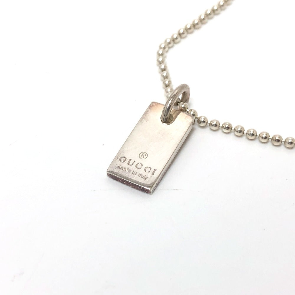 GUCCI bracelet SV925 Silver logo tag Women Used Authentic