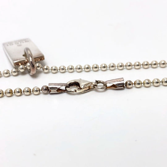 GUCCI bracelet SV925 Silver logo tag Women Used Authentic