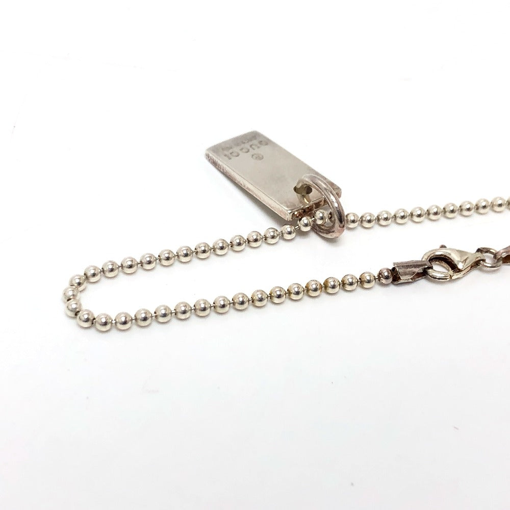 GUCCI bracelet SV925 Silver logo tag Women Used Authentic
