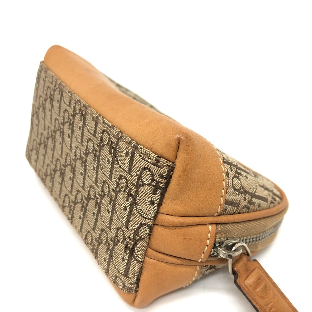 Dior Accessory pouch canvas beige Trotter Women Used Authentic
