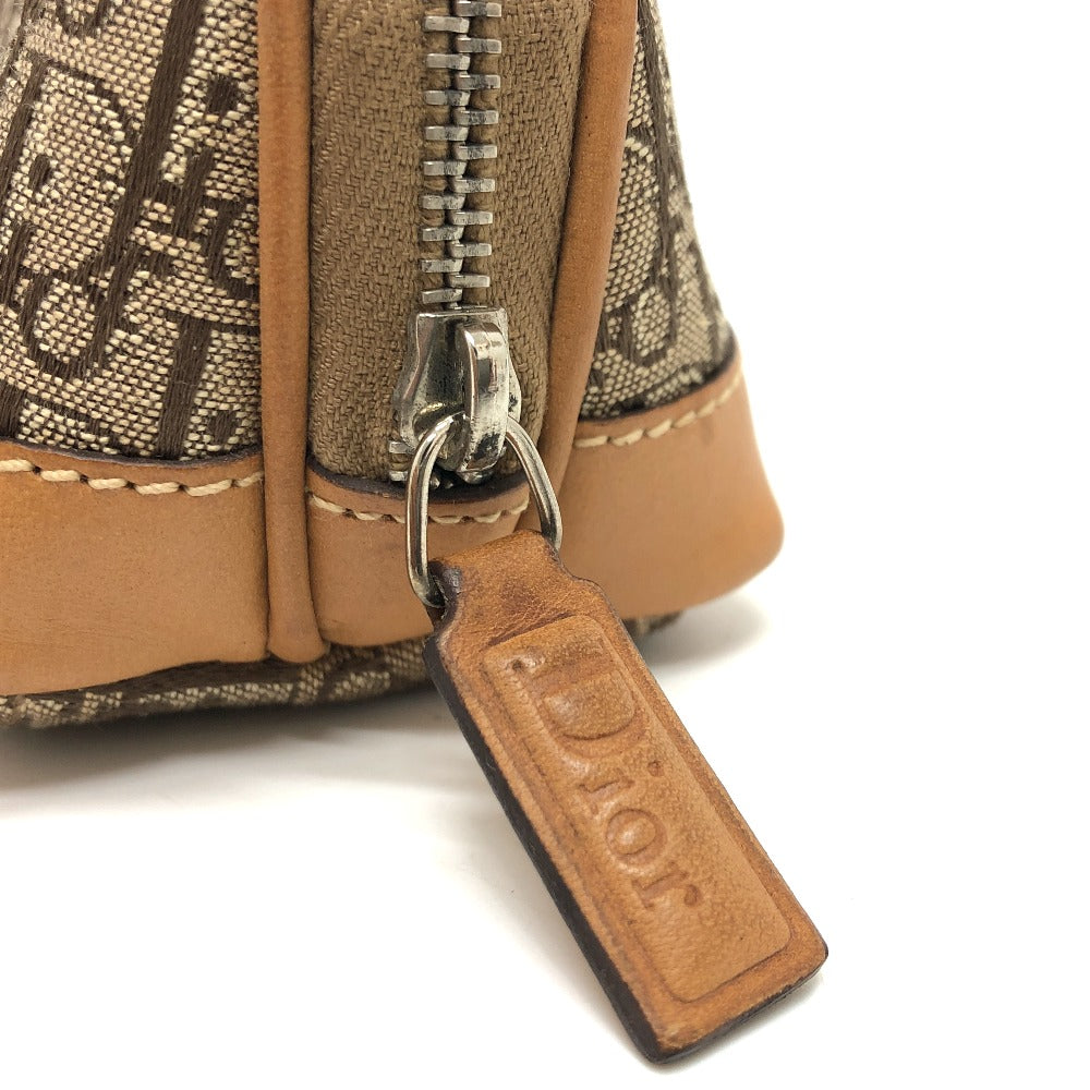 Dior Accessory pouch canvas beige Trotter Women Used Authentic