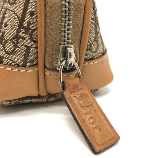 Dior Accessory pouch canvas beige Trotter Women Used Authentic