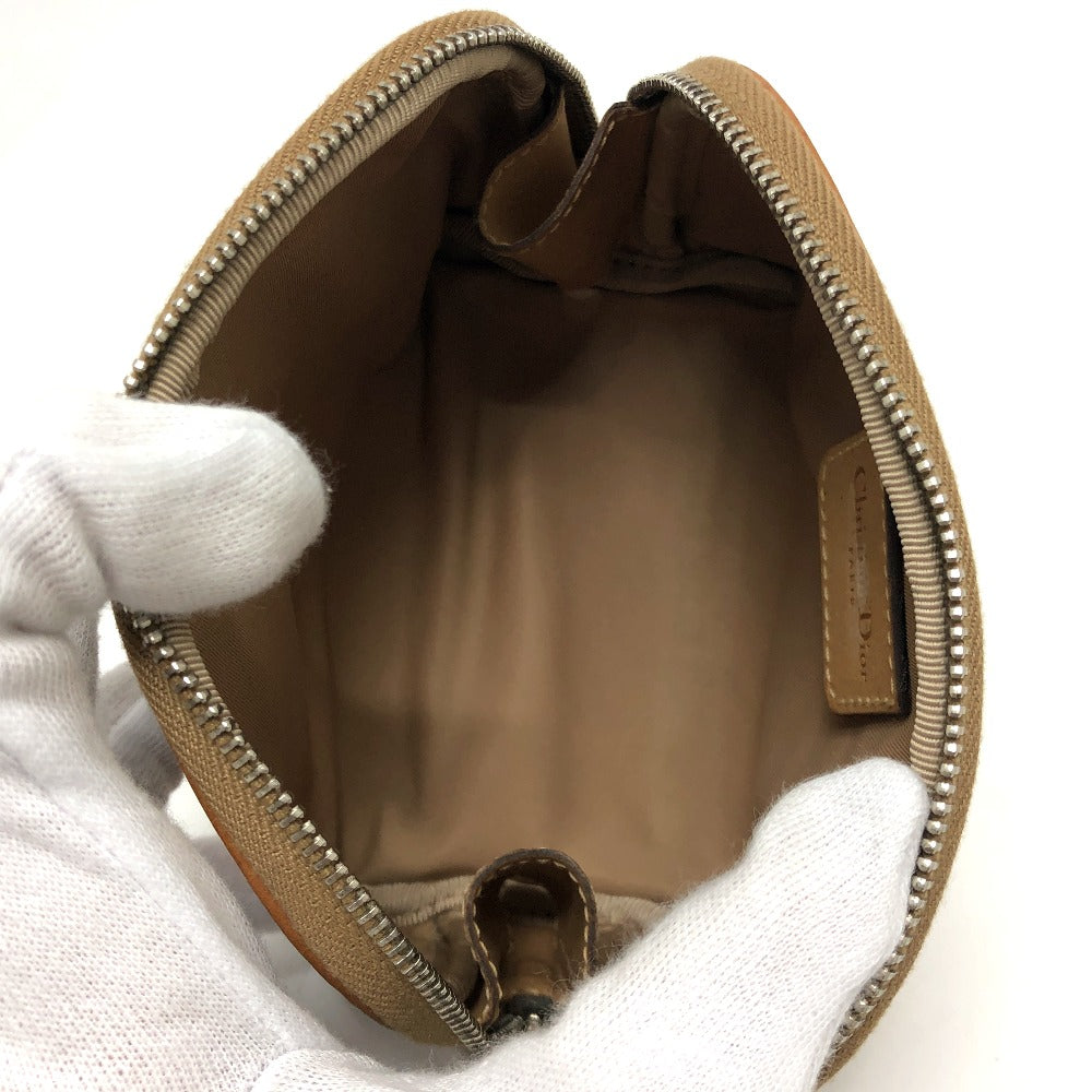 Dior Accessory pouch canvas beige Trotter Women Used Authentic