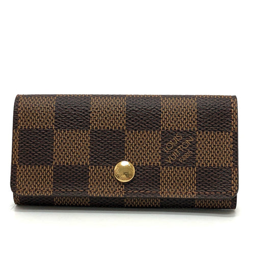 LOUIS VUITTON Key case Key holder  Ｎ62631 Damier canvas Brown Multicles 4