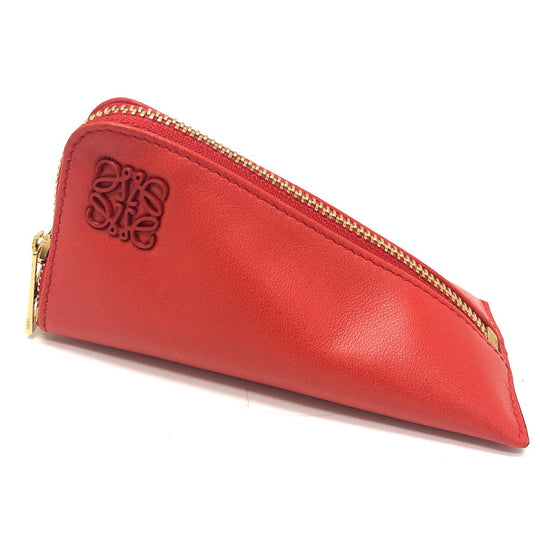 LOEWE Coin case leather Red anagram