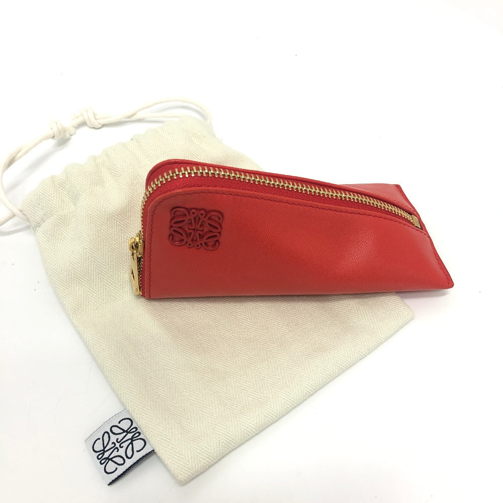 LOEWE Coin case leather Red anagram