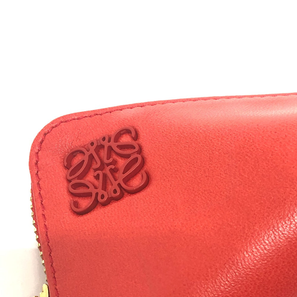 LOEWE Coin case leather Red anagram