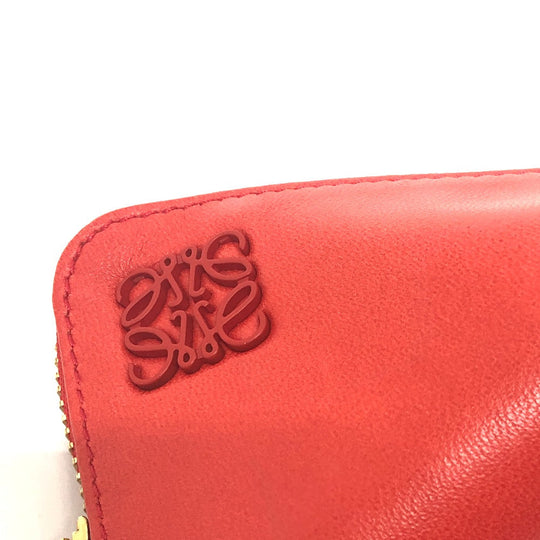 LOEWE Coin case leather Red anagram
