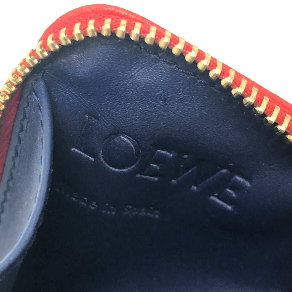 LOEWE Coin case leather Red anagram
