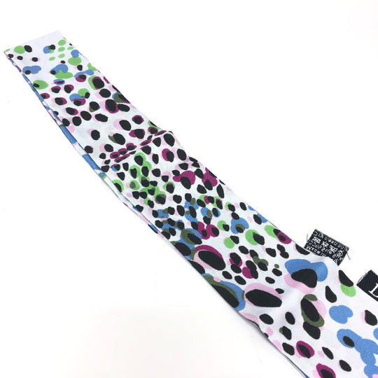 Dior scarf silk multicolor Leopard Pattern Mitsua Women Used Authentic