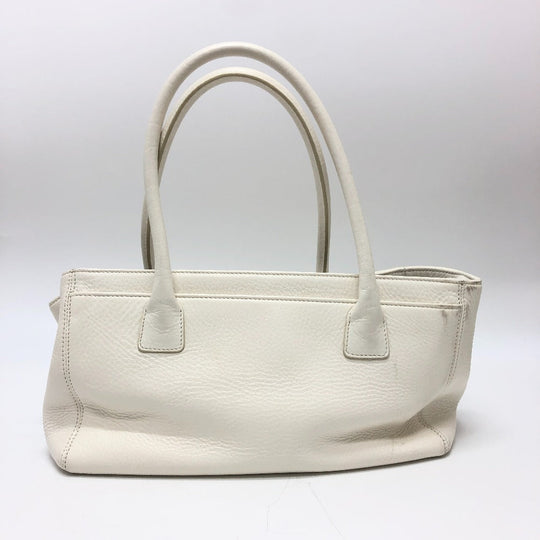 CHANEL Tote Bag A29293 leather white Executive Women Used Authentic