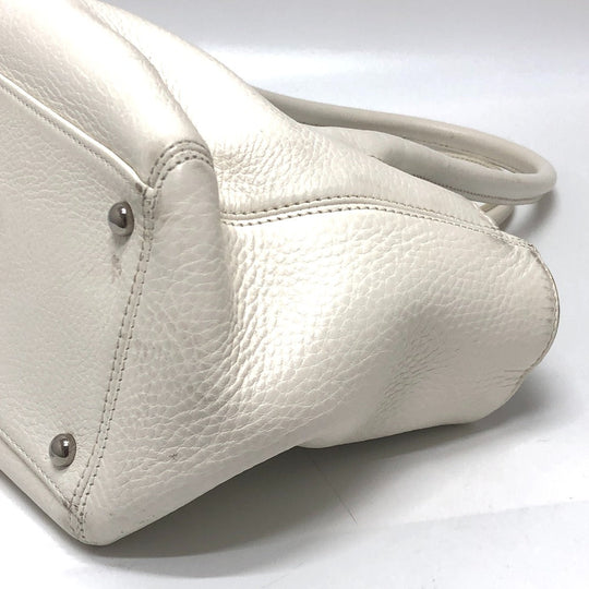CHANEL Tote Bag A29293 leather white Executive Women Used Authentic