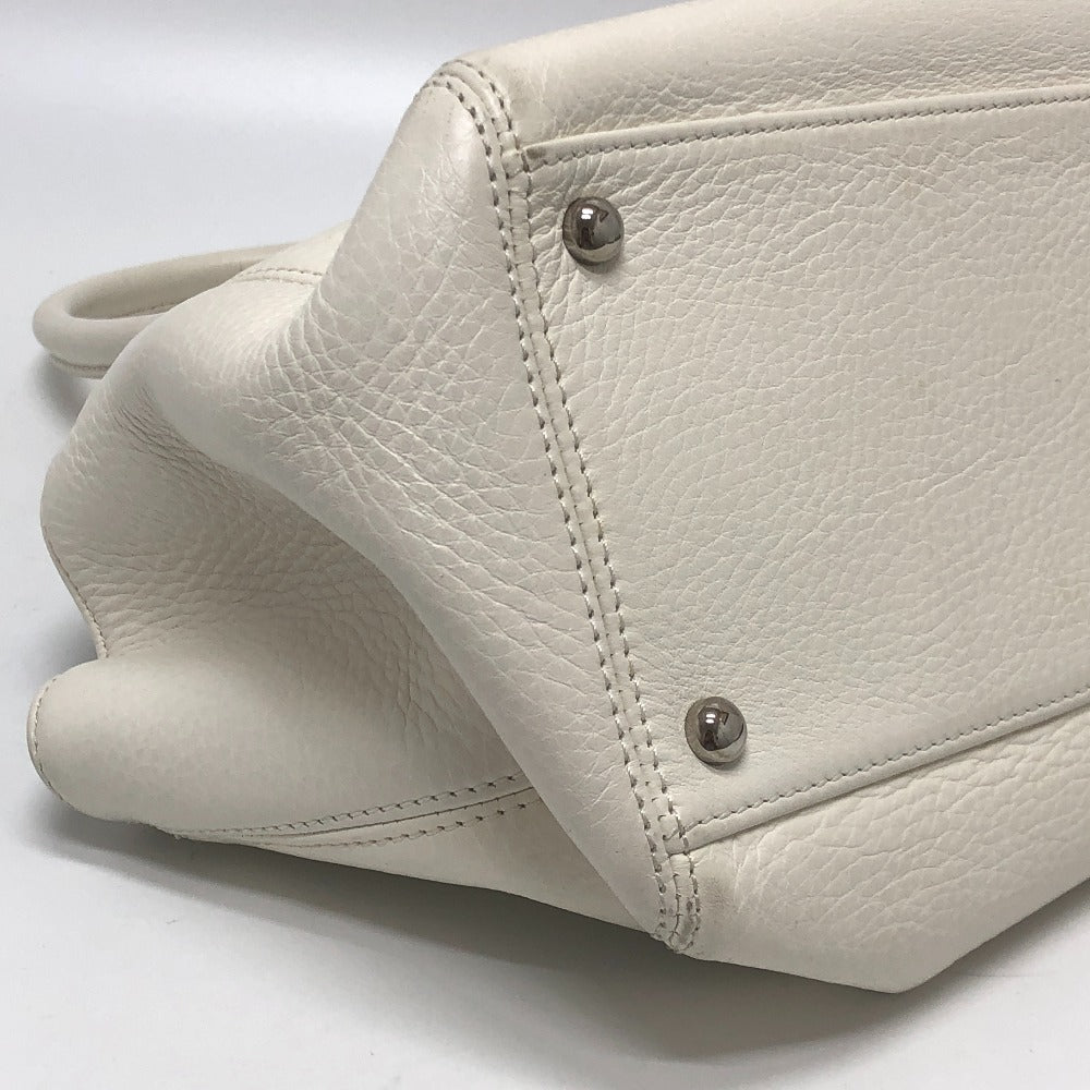 CHANEL Tote Bag A29293 leather white Executive Women Used Authentic