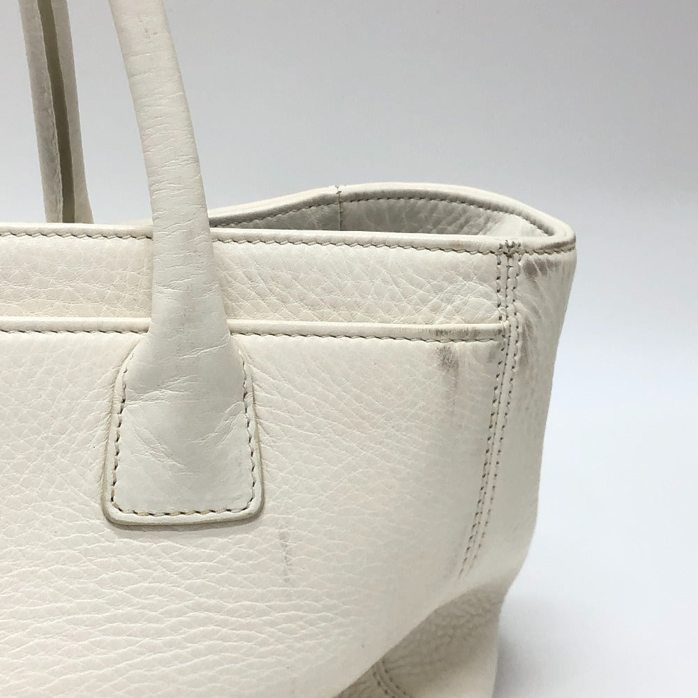 CHANEL Tote Bag A29293 leather white Executive Women Used Authentic