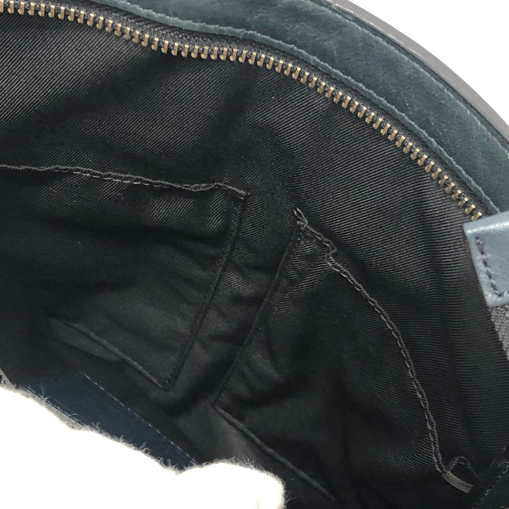 COACH Shoulder Bag 70710 leather green flat mens Used Authentic