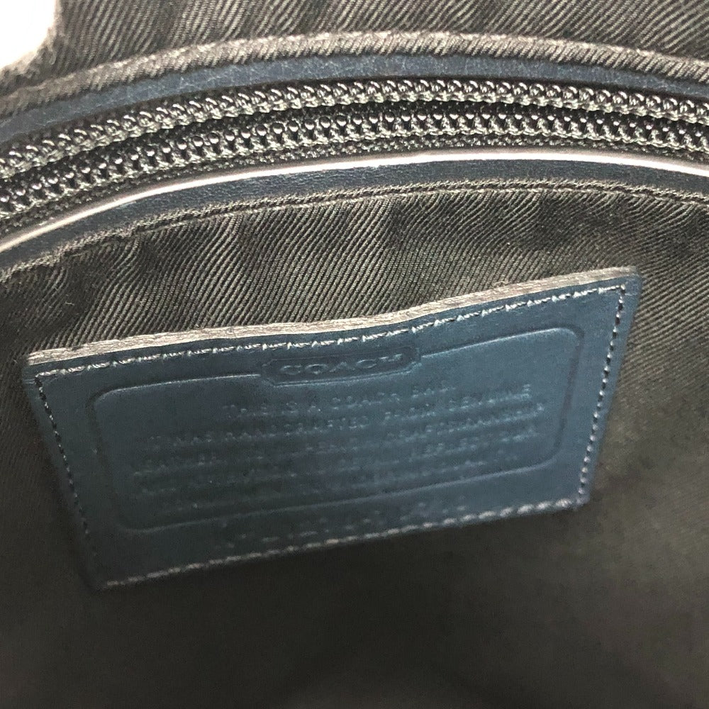 COACH Shoulder Bag 70710 leather green flat mens Used Authentic