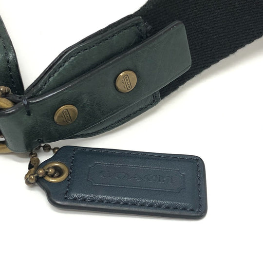 COACH Shoulder Bag 70710 leather green flat mens Used Authentic