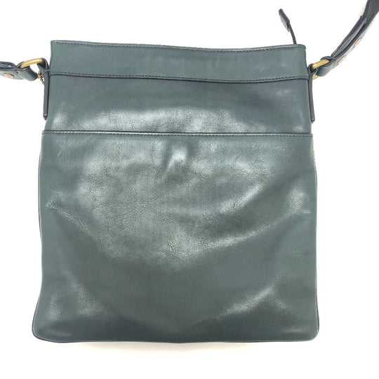 COACH Shoulder Bag 70710 leather green flat mens Used Authentic