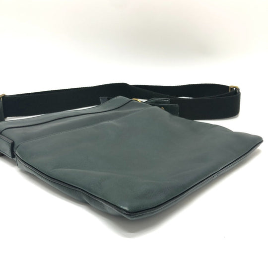 COACH Shoulder Bag 70710 leather green flat mens Used Authentic