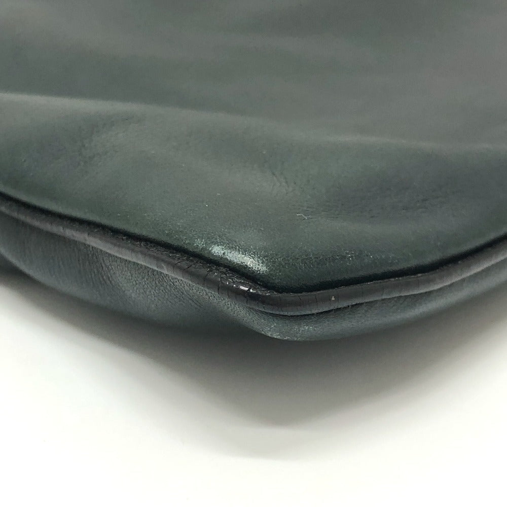 COACH Shoulder Bag 70710 leather green flat mens Used Authentic