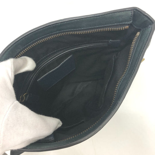 COACH Shoulder Bag 70710 leather green flat mens Used Authentic