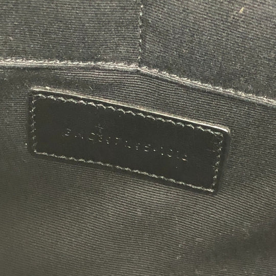SAINT LAURENT Clutch bag leather black Star patch Women Used Authentic