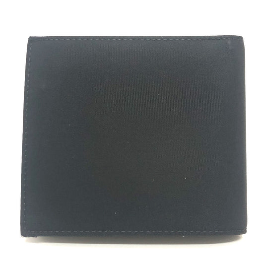 PRADA Folded wallet 2M0738 Leather / nylon black Triangle logo Women Used Authentic
