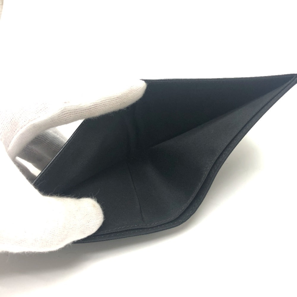 PRADA Folded wallet 2M0738 Leather / nylon black Triangle logo Women Used Authentic