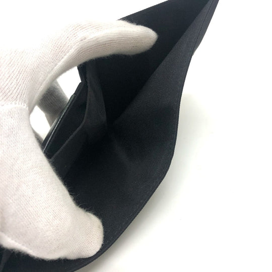 PRADA Folded wallet 2M0738 Leather / nylon black Triangle logo Women Used Authentic